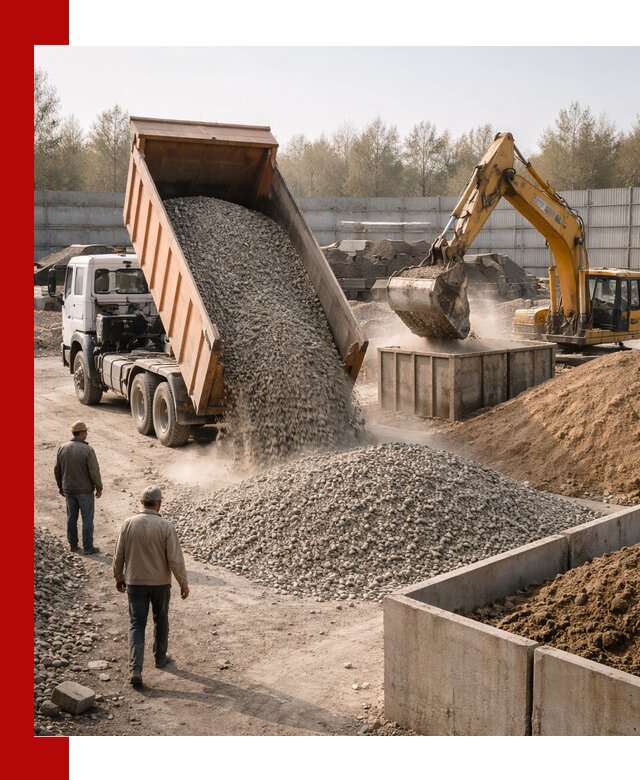 Доставка нерудных материалов с погрузкой и разгрузкой в Тольятти