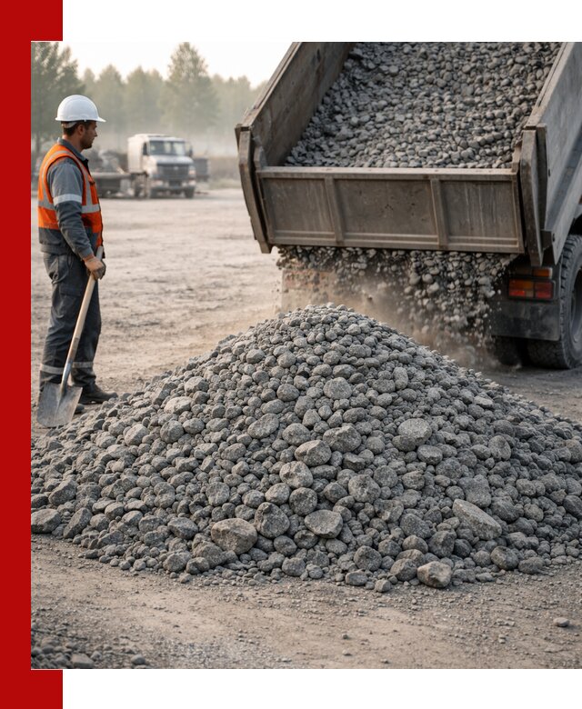 Гранитный щебень фракции 100–201 для строительства в Тольятти