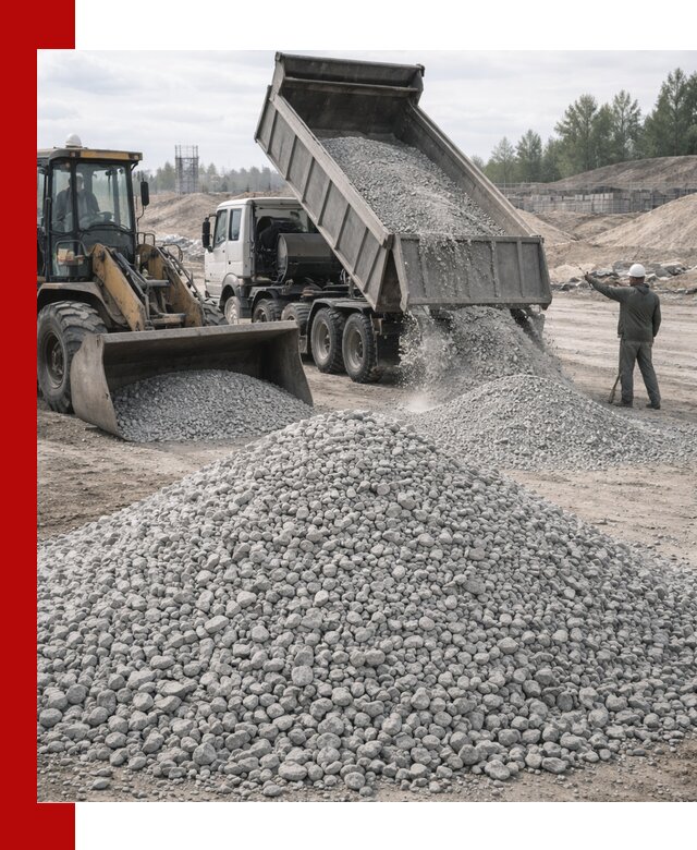 Доставка известнякового щебня фр. 5–20 в Тольятти