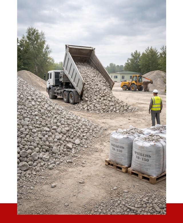 Известняковый щебень фракция 70-150 в Тольятти от 1293 р. | ПРОНЕРУДТля