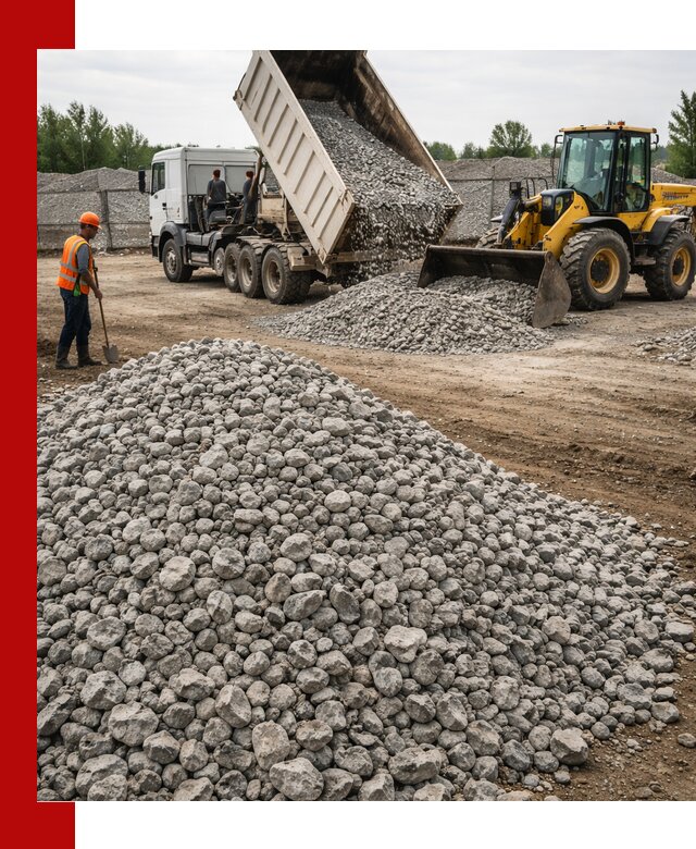 Доставка бетонного щебня фракции 40-70 в Тольятти