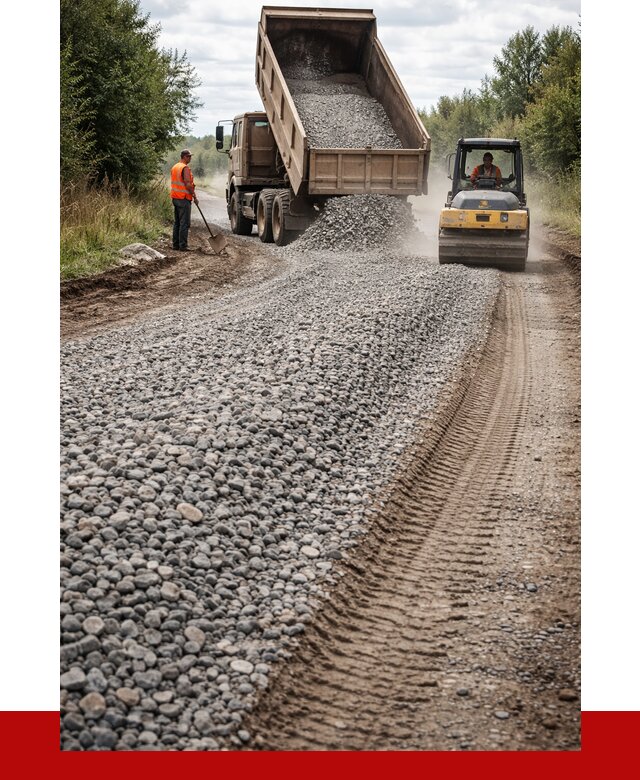 Щебень для отсыпки дороги в Тольятти от 2792 р. ПРОНЕРУДТля