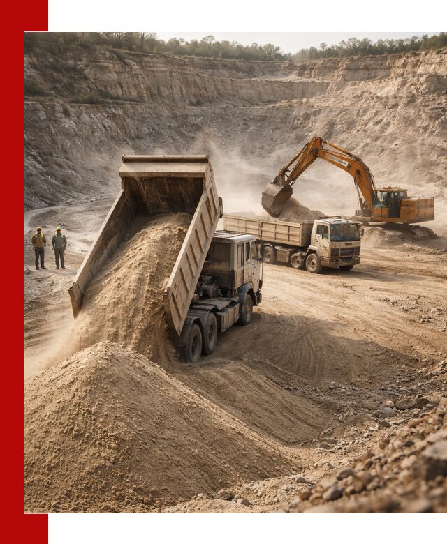 Карьерный песок навалом с доставкой в Тольятти