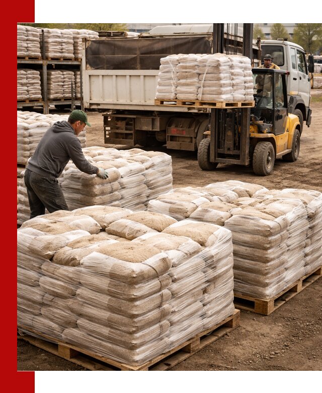 Карьерный песок в мешках с доставкой в Тольятти