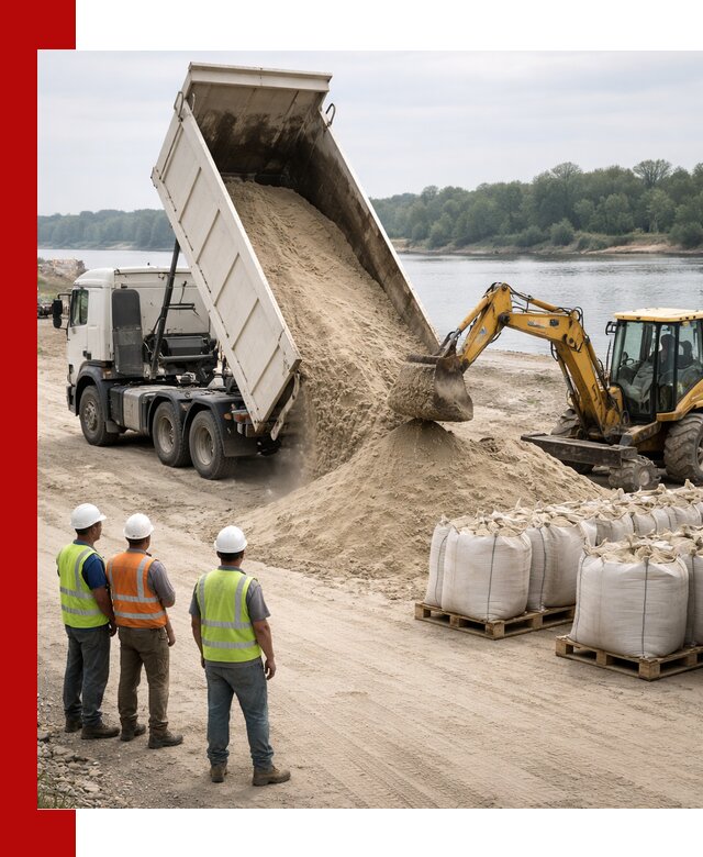 Доставка речного песка в Тольятти самосвалами и погрузкой