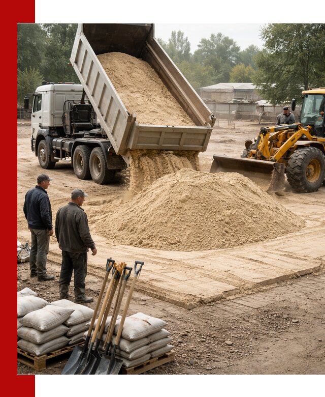 Доставка мытого песка в Тольятти с самосвалами по выгодной цене