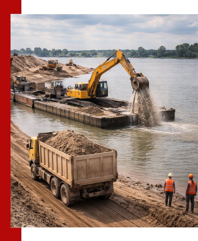 Намывной песок с доставкой в Тольятти оптом и в розницу