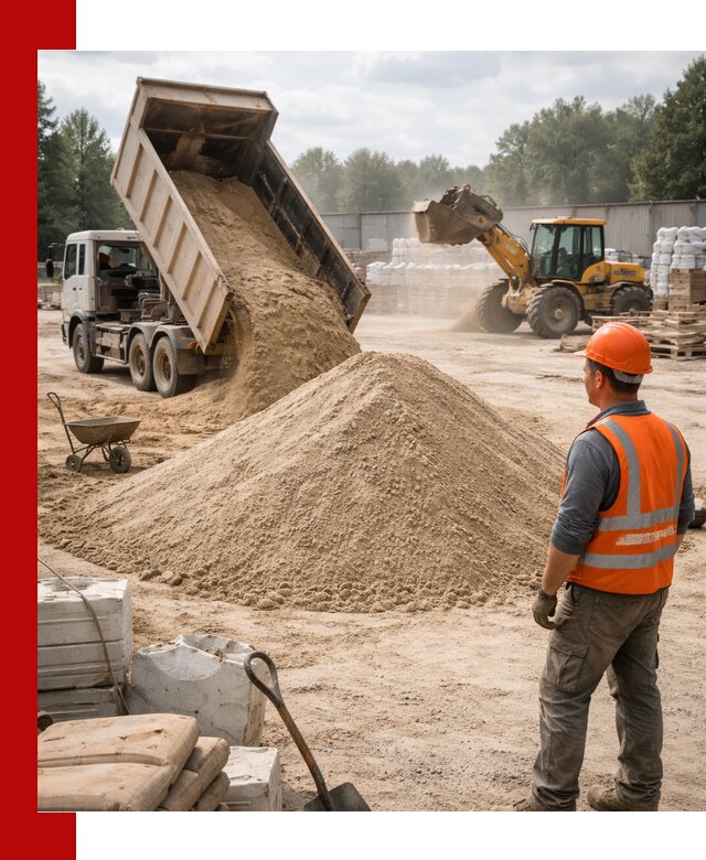 Доставка строительного песка с самосвалом в Тольятти