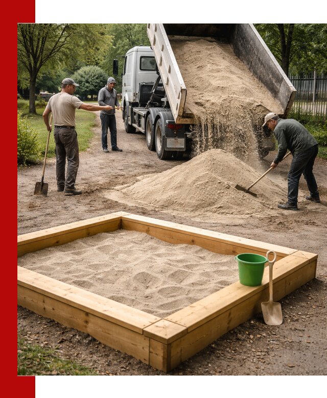 Песок для песочницы с доставкой в Тольятти недорого и чистый