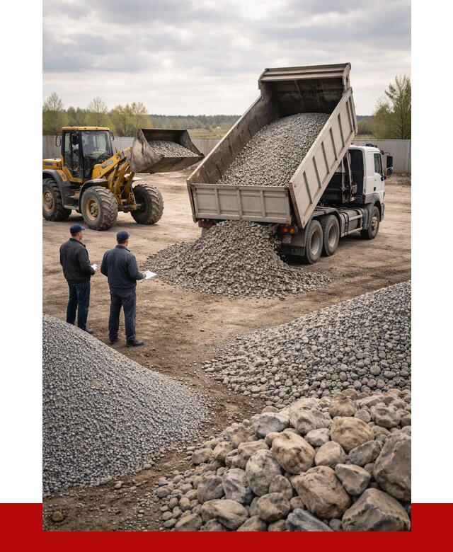 Гравий и камень с доставкой в Тольятти от 4344 р. - ПРОНЕРУДТля