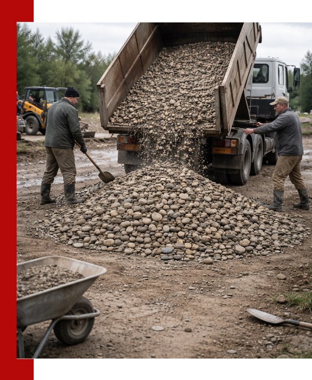 Доставка гальки речной оптом и в розницу в Тольятти