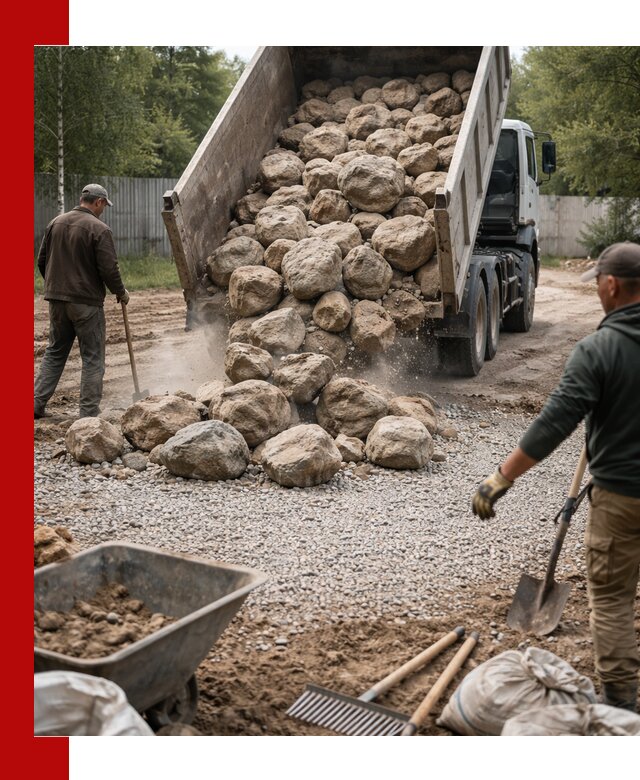 Доставка и укладка булыжника в Тольятти
