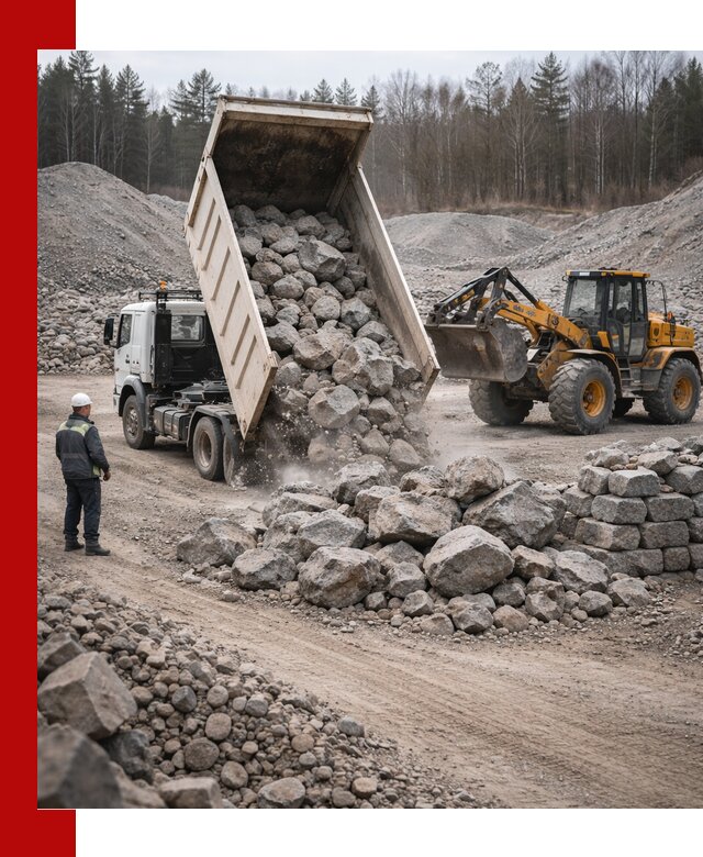 Доставка и продажа бутового гранитного камня в Тольятти