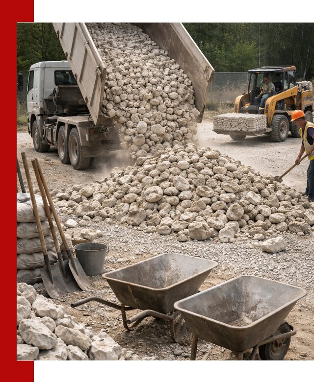 Доставка и продажа бутового известнякового камня в Тольятти