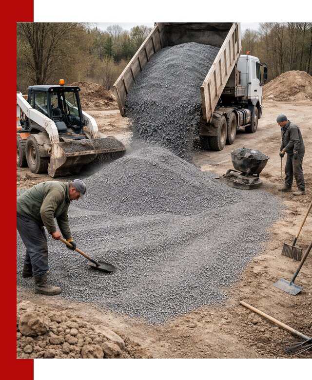 Отсев для подсыпки в Тольятти — доставка и подсыпка на участок