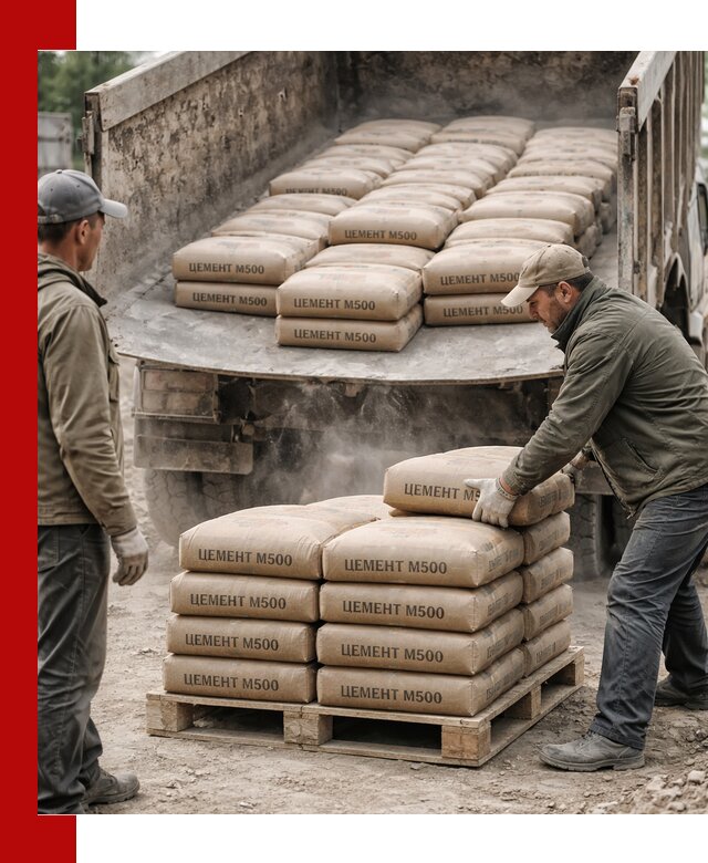 Цемент М500 с доставкой самосвалом в Тольятти