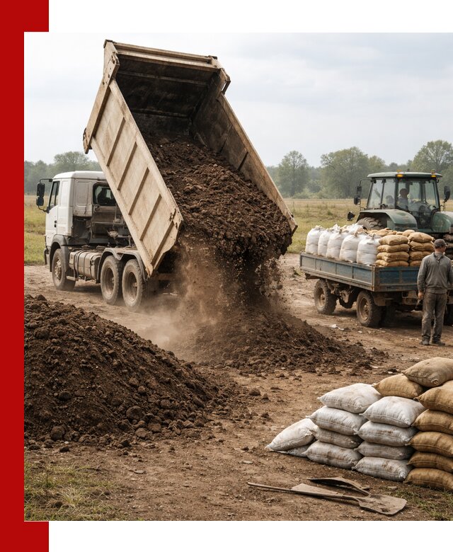 Доставка грунта и удобрений оптом в Тольятти для сельхоз и строительства