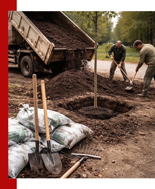 Грунт для посадки деревьев в Тольятти — доставка и подготовка почвы