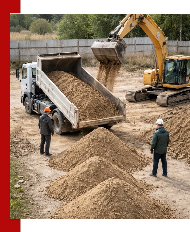 Доставка супеси вагонными и автопартиями в Тольятти