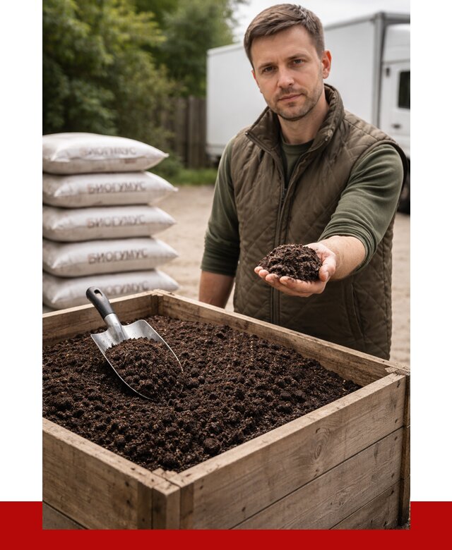 Купить биогумус в Тольятти с доставкой от 8791 р. за куб | ПРОНЕРУДТля