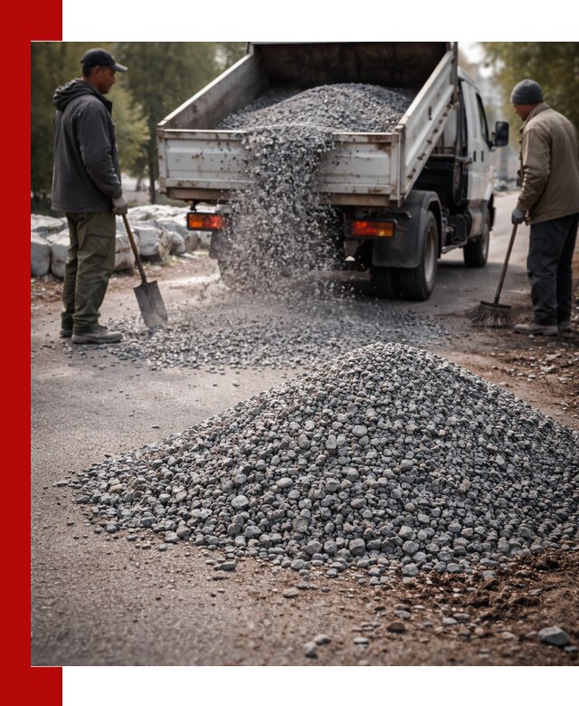 Гранитная крошка для посыпки дорог и тротуаров в Тольятти