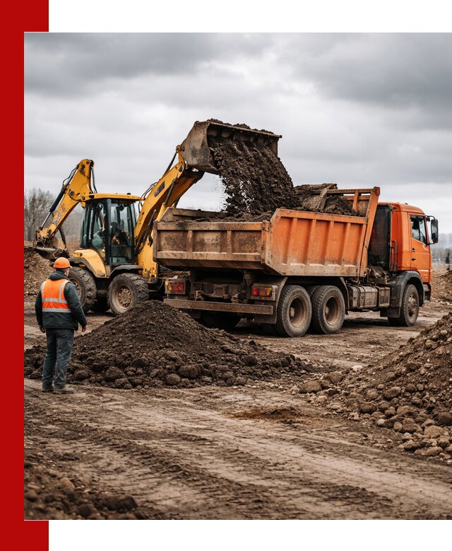 Вывоз грунта и строительного мусора в Тольятти грузовыми самосвалами